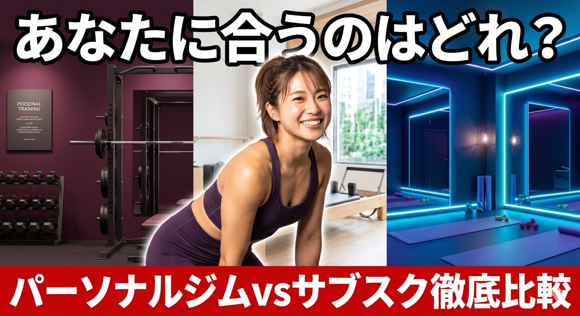 パーソナルジムvsフィットネスサブスク徹底比較 アイキャッチ