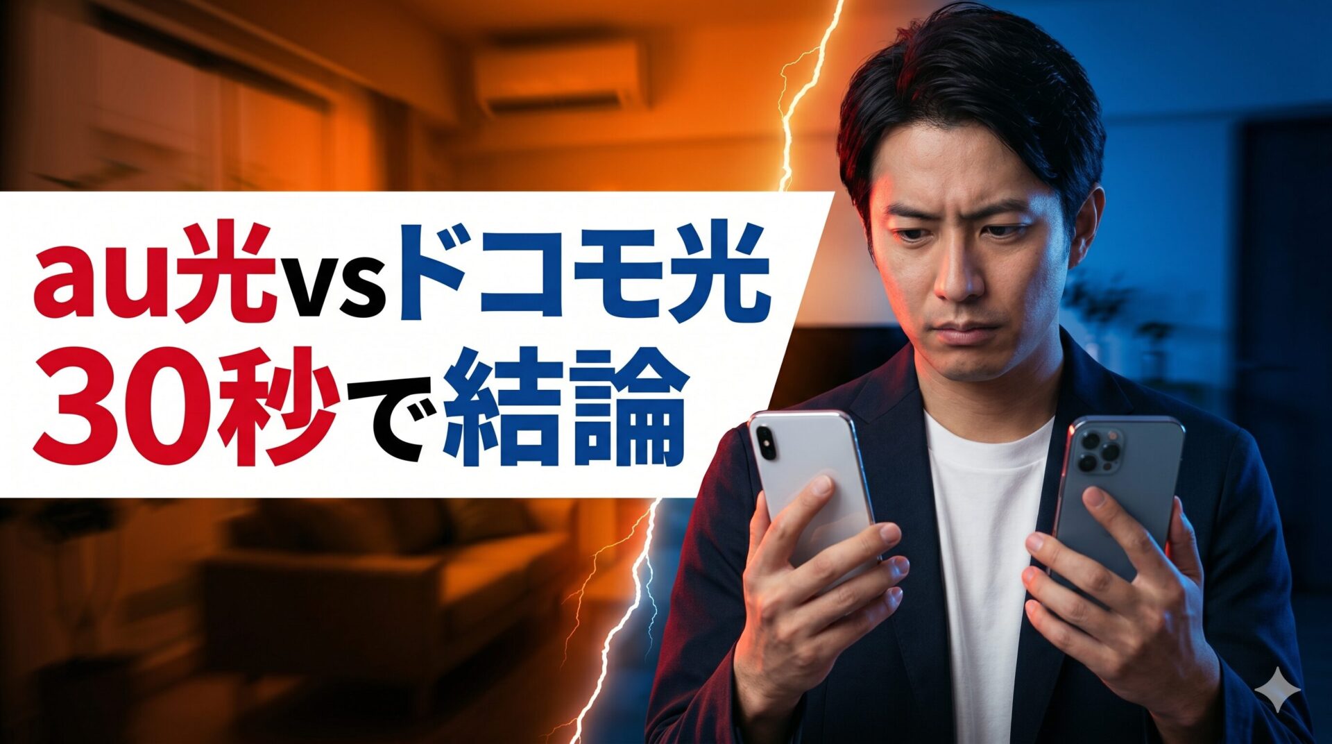 auひかり vs ドコモ光徹底比較 アイキャッチ