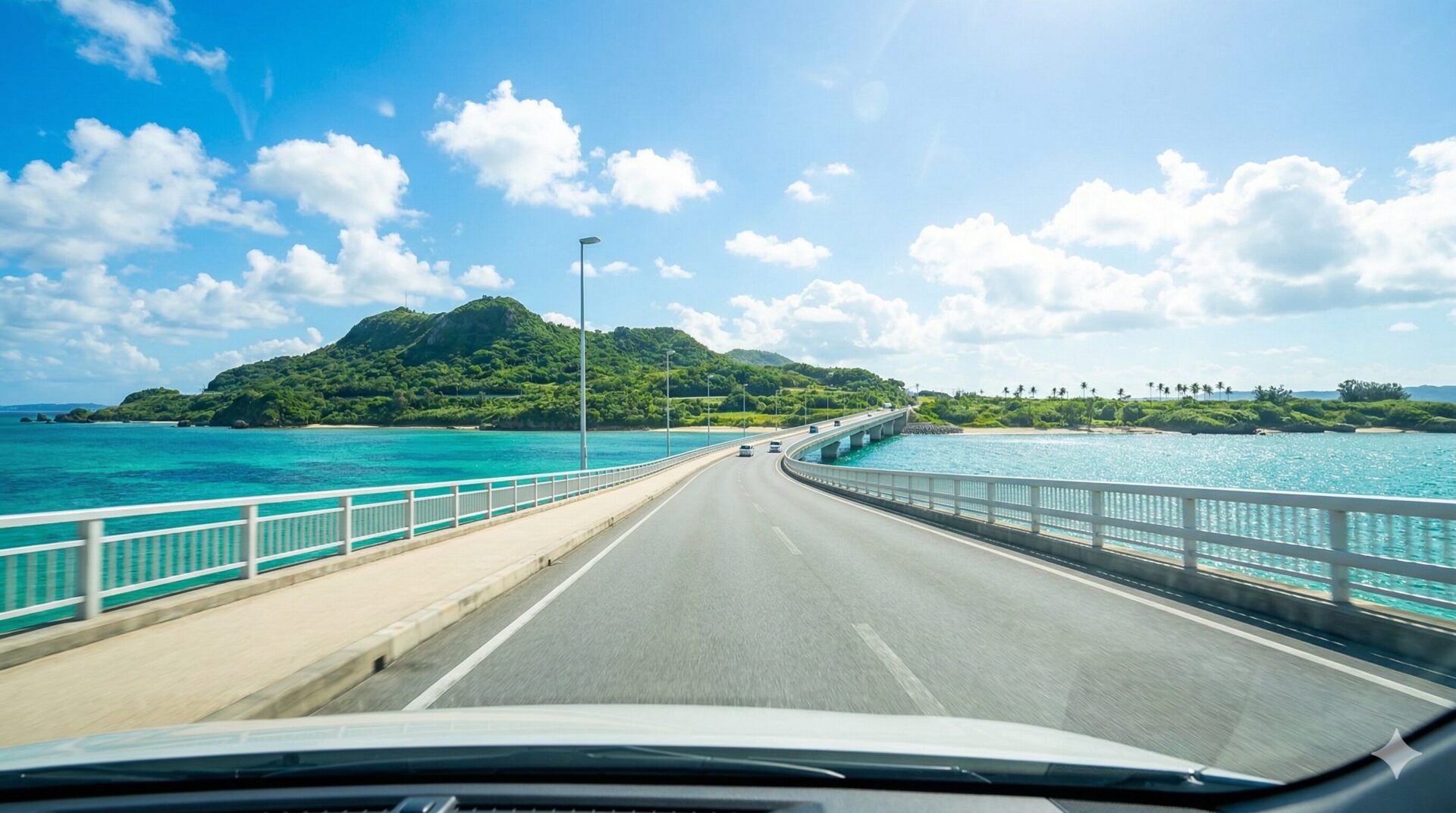 古宇利大橋のドライブ風景