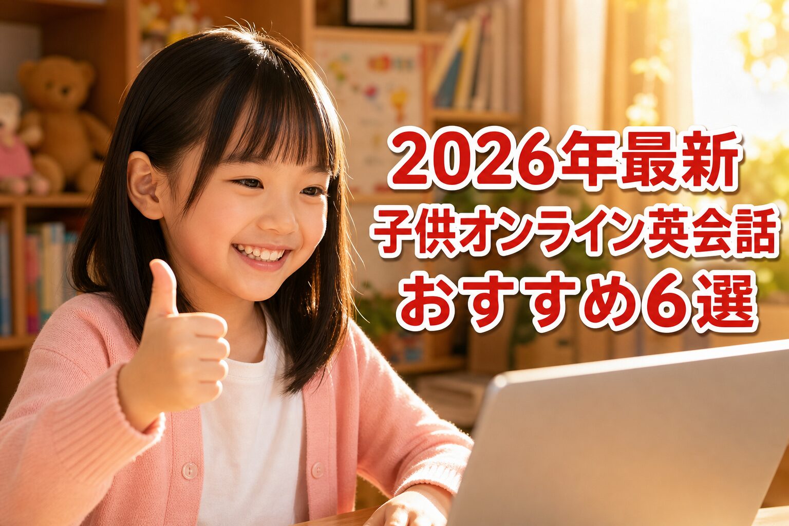 子供・小学生向けオンライン英会話おすすめ6選 アイキャッチ