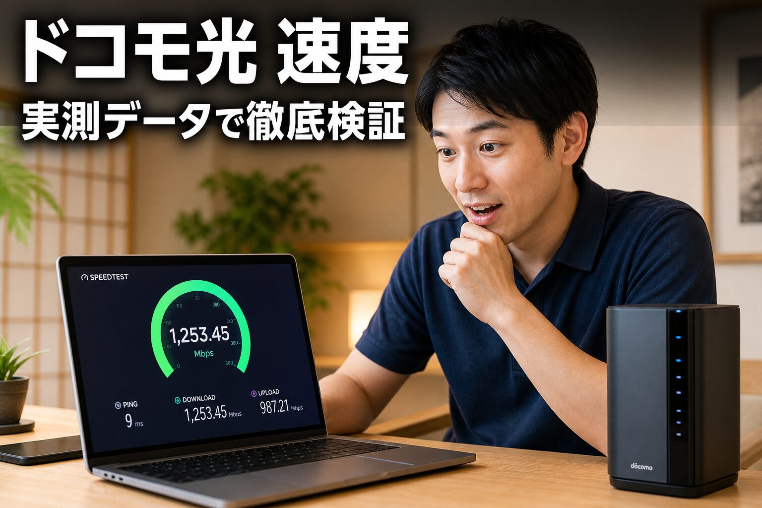 ドコモ光の速度は遅い？実測データ×10ギガプランで徹底検証