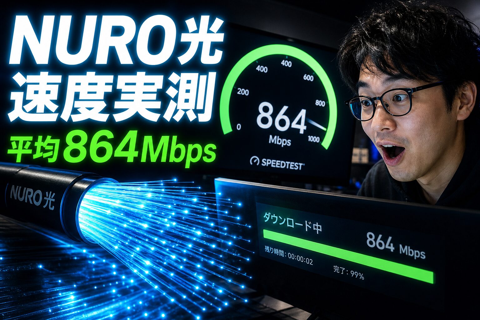 NURO光の速度は本当に速い？時間帯別・住宅タイプ別データで