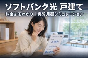 ソフトバンク光 戸建ての料金はいくら？おうち割込み実質月額シ