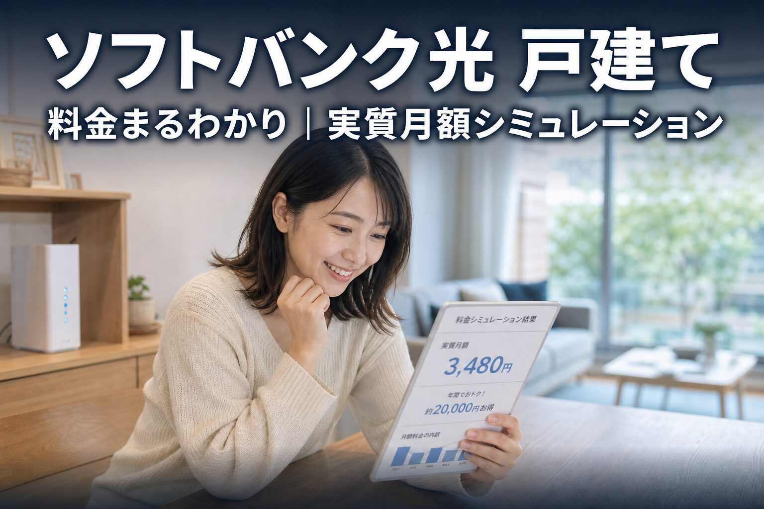 ソフトバンク光 戸建ての料金はいくら？おうち割込み実質月額シ