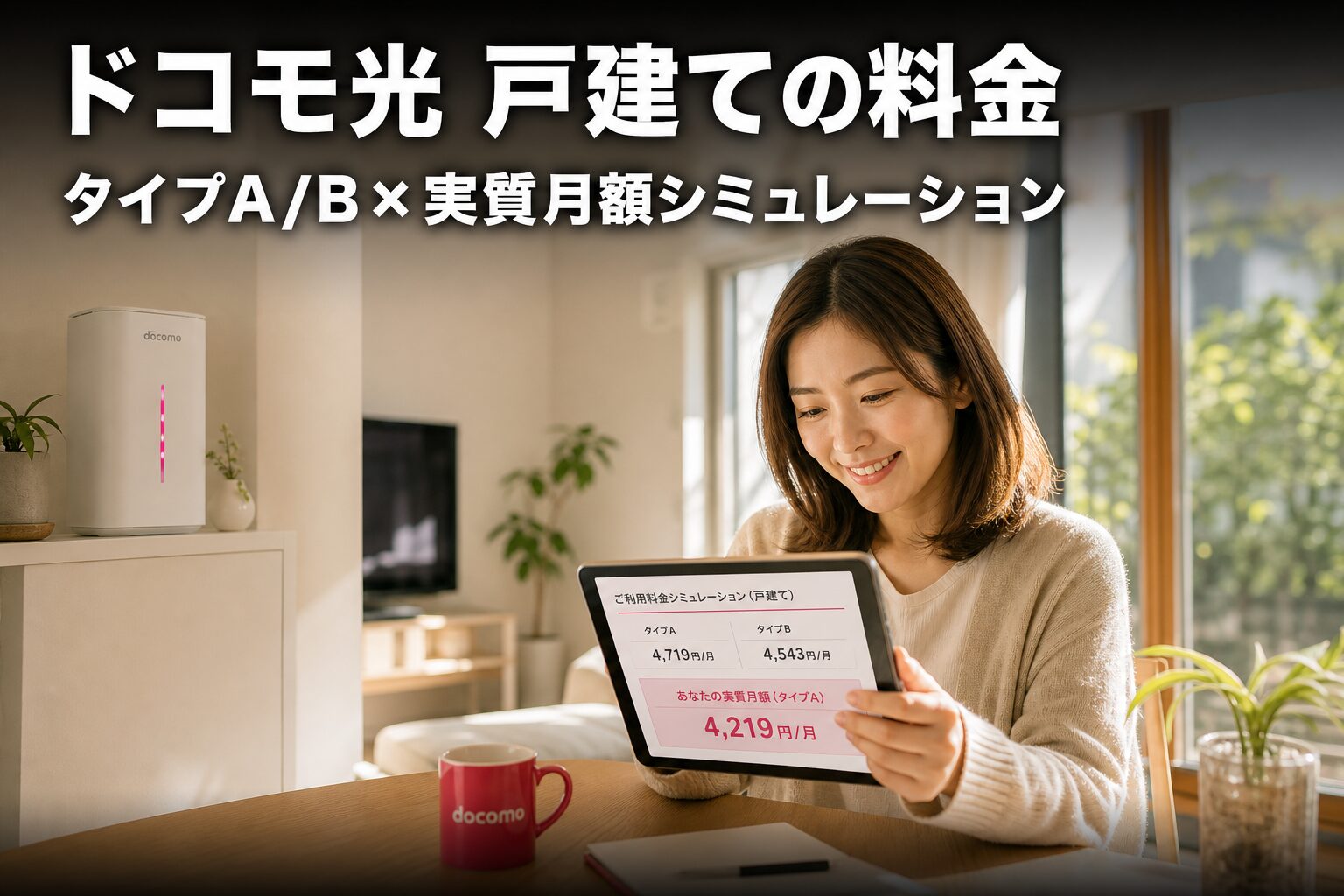 ドコモ光 戸建ての料金はいくら？タイプA/B×実質月額シミュ
