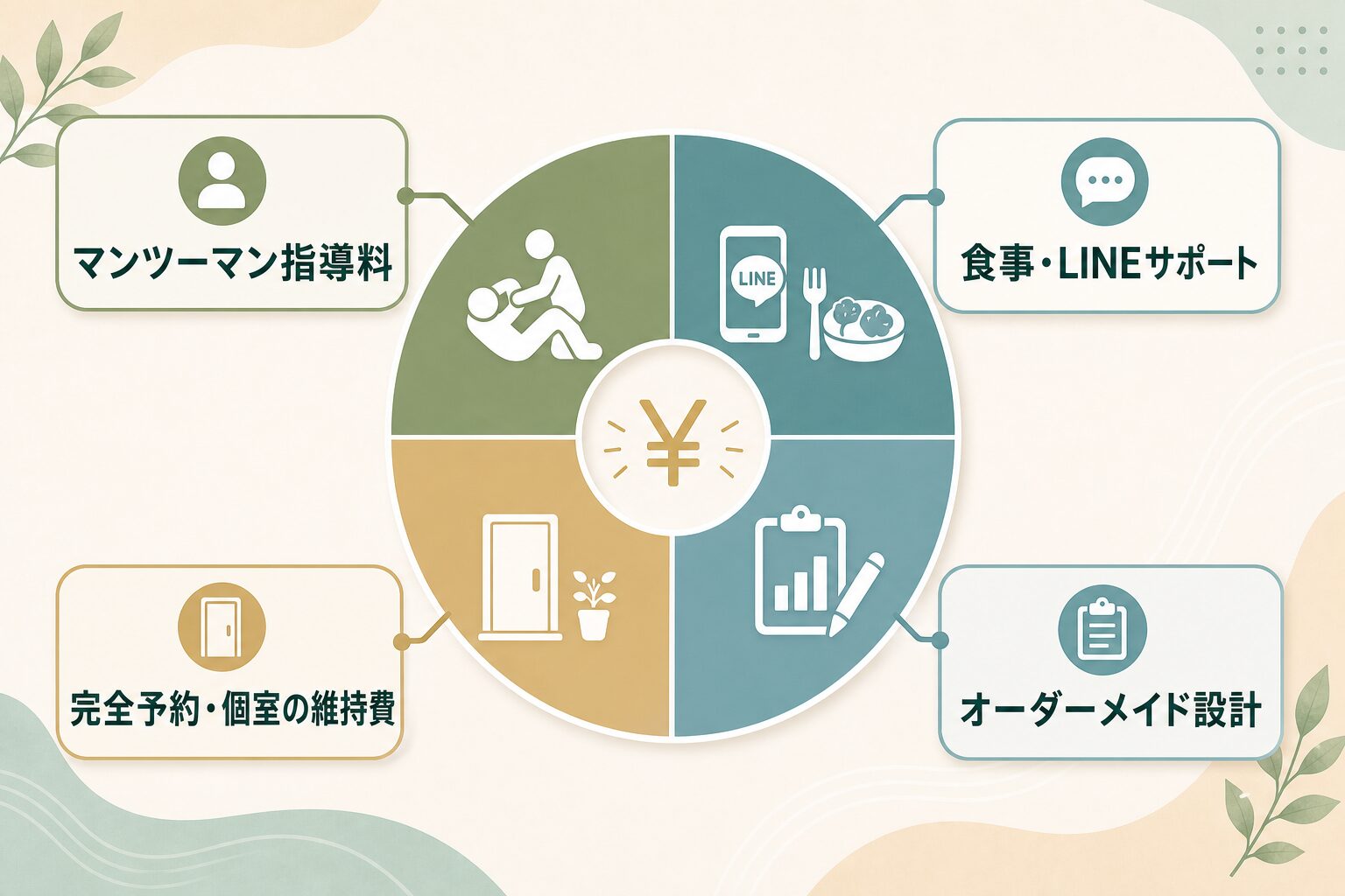 パーソナルジム料金の内訳図解