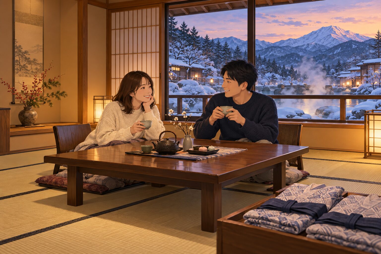 年末年始に泊まる和風旅館の客室