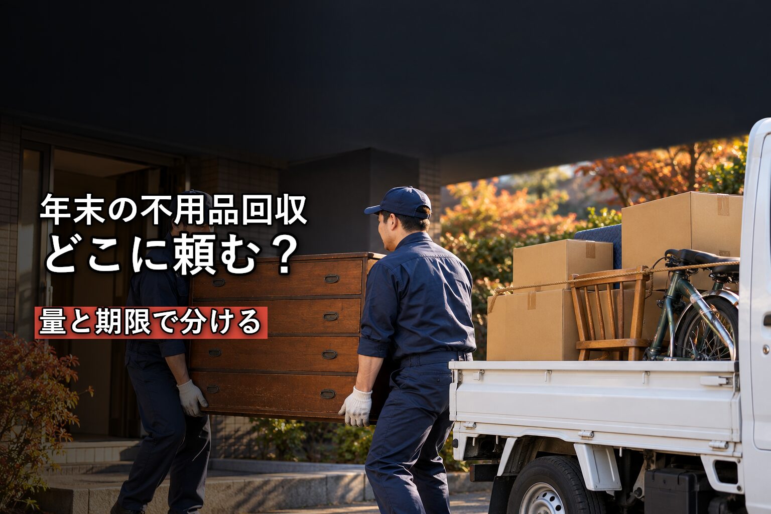 年末の不用品回収 粗大ごみ・業者・買取の使い分け