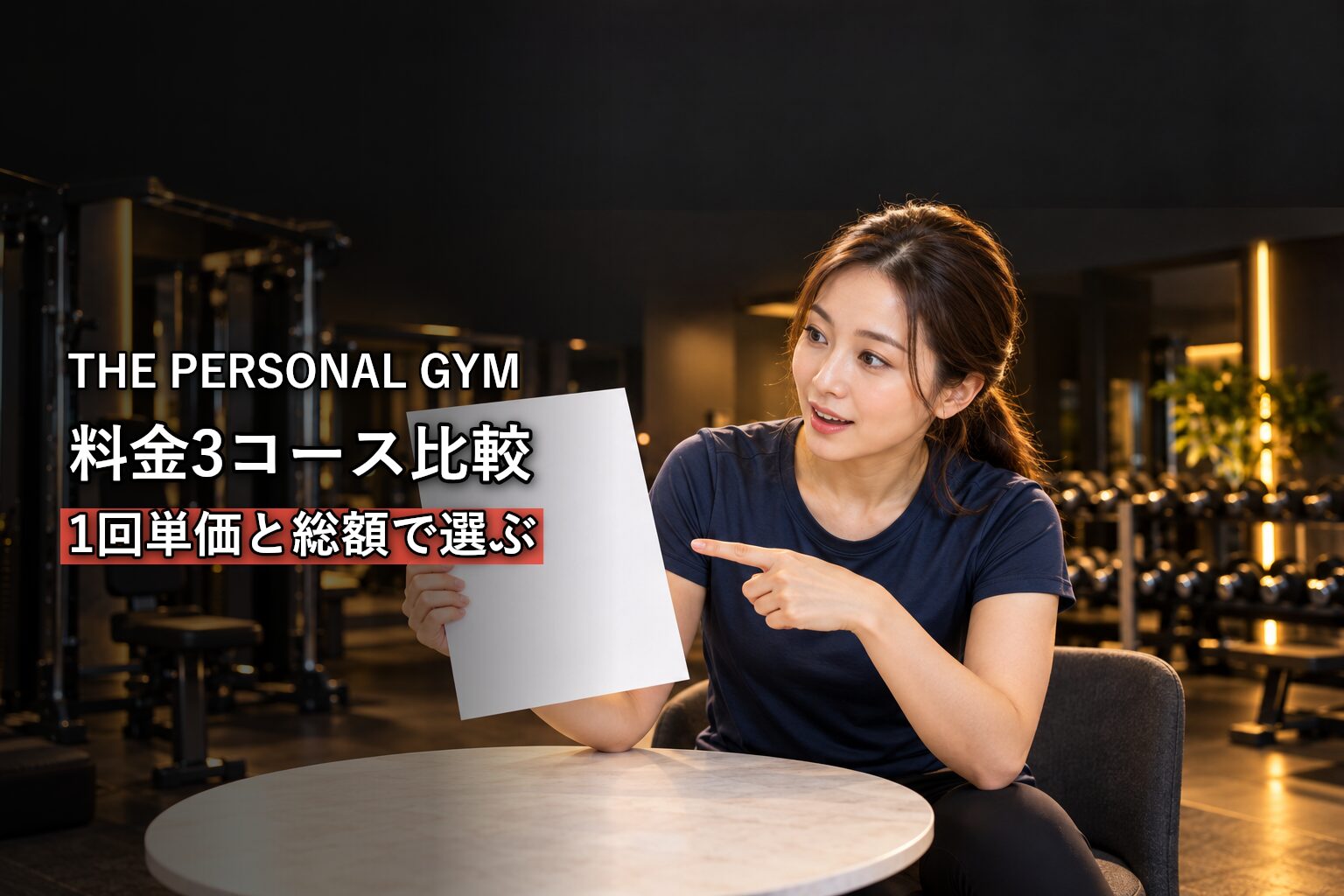 パーソナルジムで料金プランを比べる女性